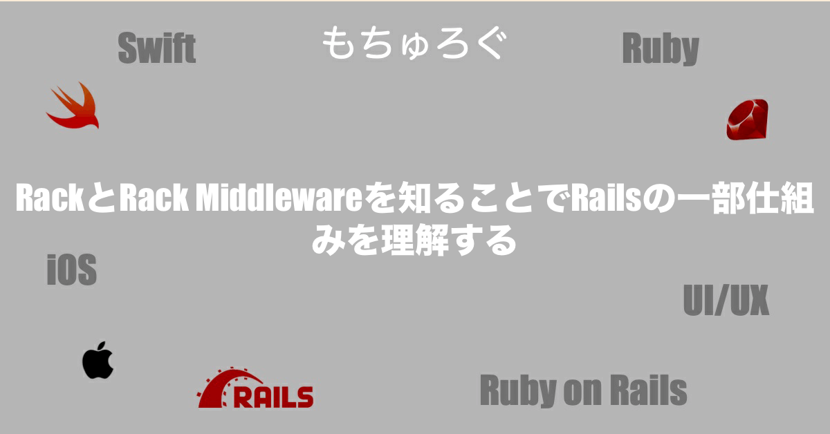 RackとRack Middlewareを知ることでRailsの一部仕組みを理解する