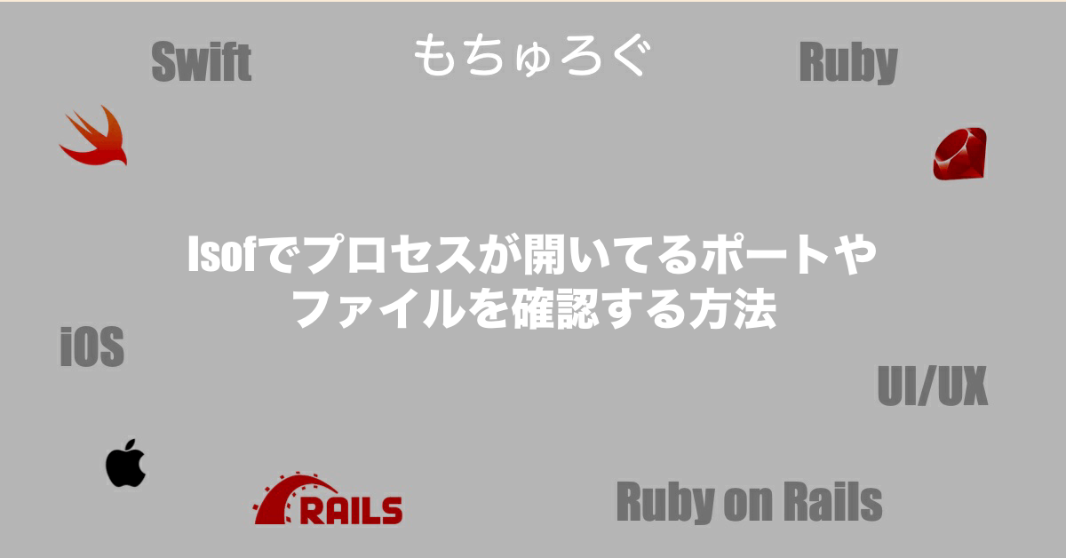 lsofでプロセスが開いてるポートやファイルを確認する方法